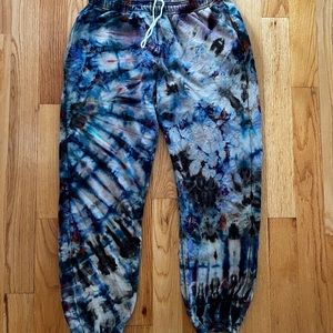 Custom tie dye Hanes Sweatpants size Large